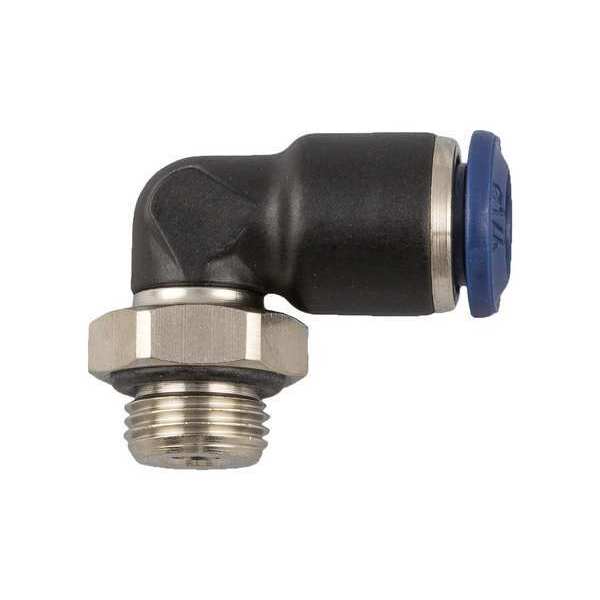 Aignep Usa Push-to-Connect, Threaded Push to Connect Fitting, Nylon, Black 85110-05-06