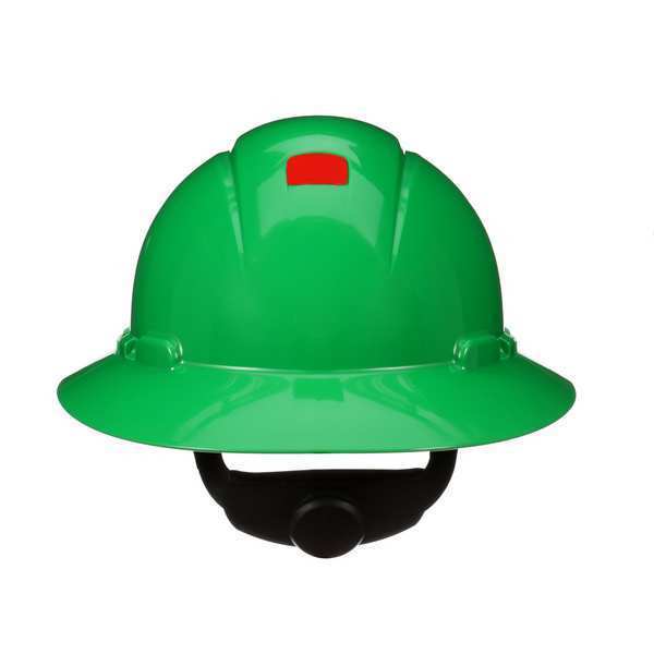 3M SecureFit, Full Brim Hard Hat, Type 1, Class E, Type 1, Class G, Ratchet (4-Point), Green H-804SFR-UV