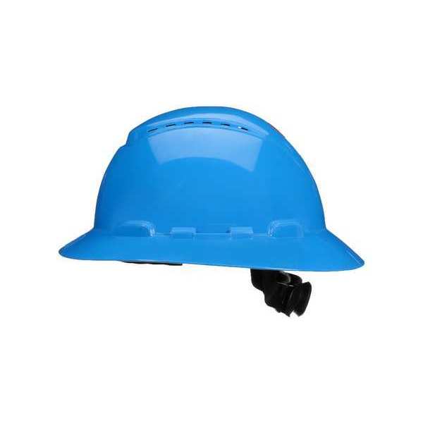 3M Full Brim SecureFit(TM) Full Brim Hard Hat, Type 1, Class C, Ratchet (4-Point), Blue H-803SFV-UV