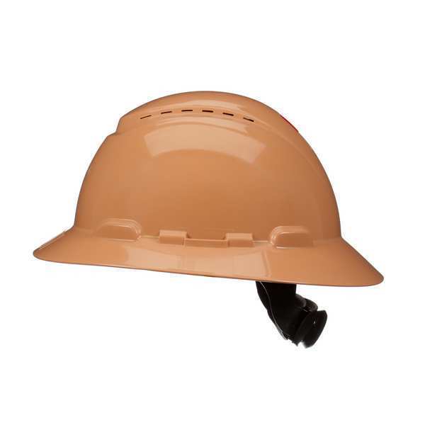 3M Full Brim SecureFit(TM) Full Brim Hard Hat, Type 1, Class C, Ratchet (4-Point), Tan H-811SFV-UV