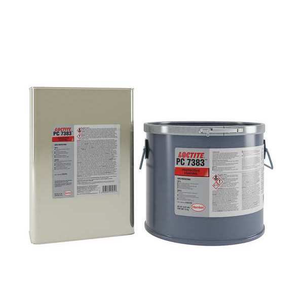 Loctite Surface Protective Coating, PC 7383 Series, Black, Pail, 100:40:00 Mix Ratio, 24 hr Functional Cure 2395759