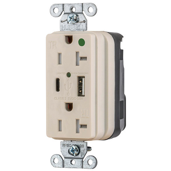 Hubbell USB Receptacles SNAP8300UACLA SNAP8300UACLA