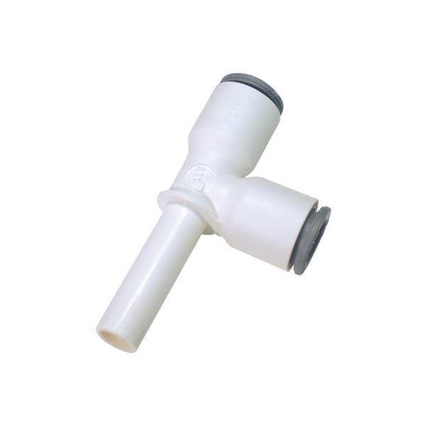 Parker Barbed, Push-to-Connect Fractional Plastic Push-to-Connect Fitting, Polymer, White 6383 56 00WP2