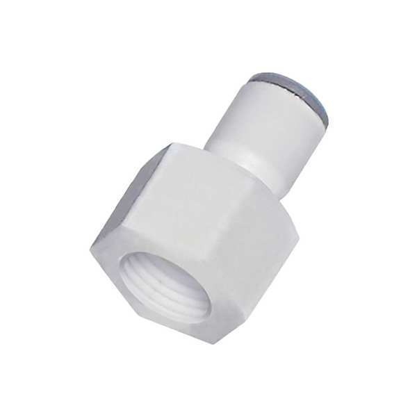 Parker Push-to-Connect, Threaded Fractional Plastic Push-to-Connect Fitting, Polymer, White 6325 60 133WP2