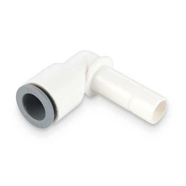 Parker Barbed, Push-to-Connect Fractional Plastic Push-to-Connect Fitting, Polymer, White 6382 08 00WP2