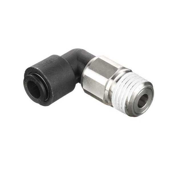Legris Push-to-Connect, Threaded Metric Push-to-Connect Fitting, Polymer, Black 3159 10 13