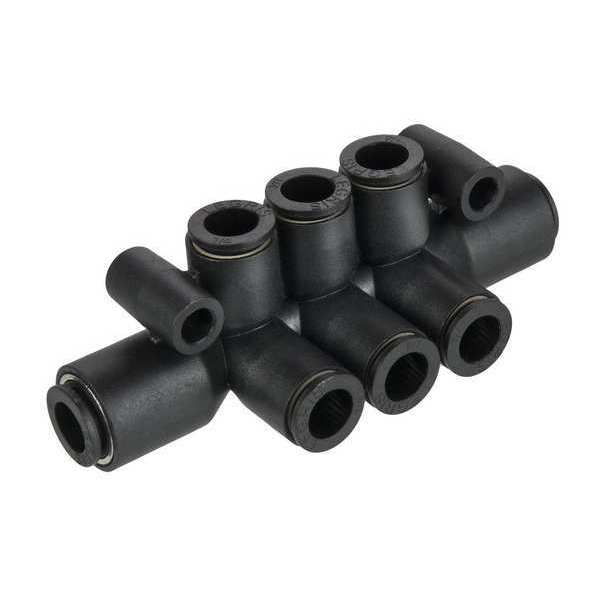 Legris Push-to-Connect Fractional Push-to-Connect Fitting, Polymer, Black 3306 60 56