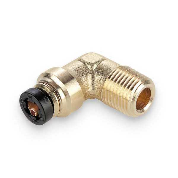 Parker Push-to-Connect, Threaded Brass DOT Push-to-Connect Fitting, Brass, Silver 169PTCNS-3-4