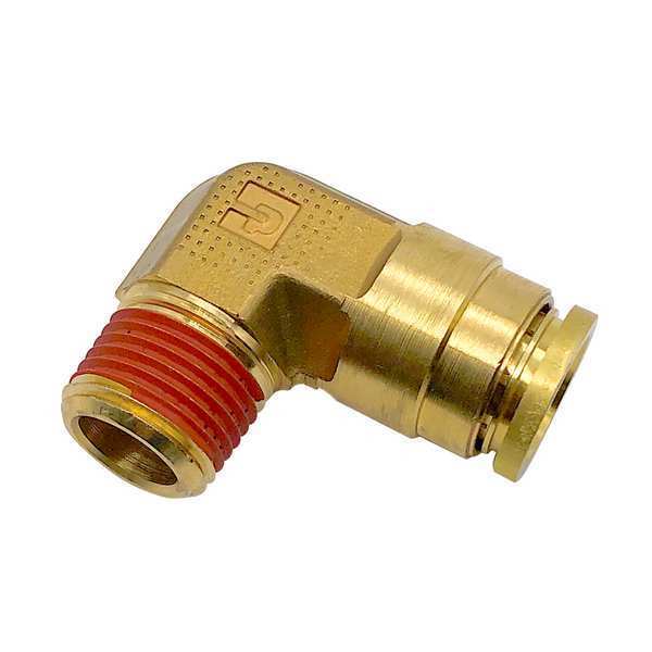 Parker Push-to-Connect, Threaded Brass DOT Push-to-Connect Fitting, Brass, Silver VS169PTCNS-12-8