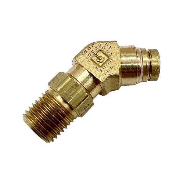 Parker Push-to-Connect, Threaded Brass DOT Push-to-Connect Fitting, Brass, Silver 179PTC-10-8