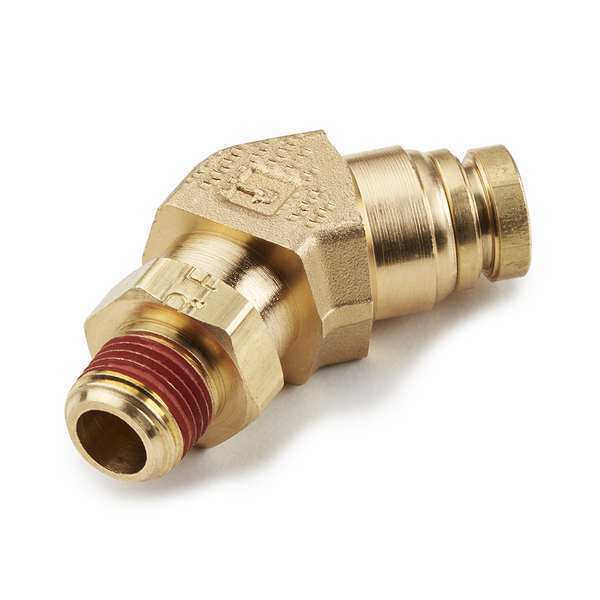 Parker Brass DOT Push-to-Connect Fitting, Brass, Silver VS179PTC-6-4