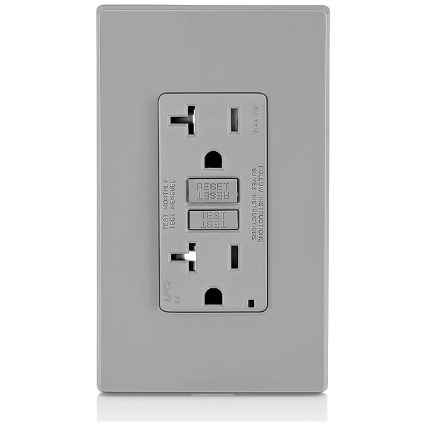 Leviton Receptacle AFTR2-GY