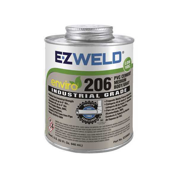 Ez Weld Pipe Cement, 32 fl oz, Gray EZ30604N