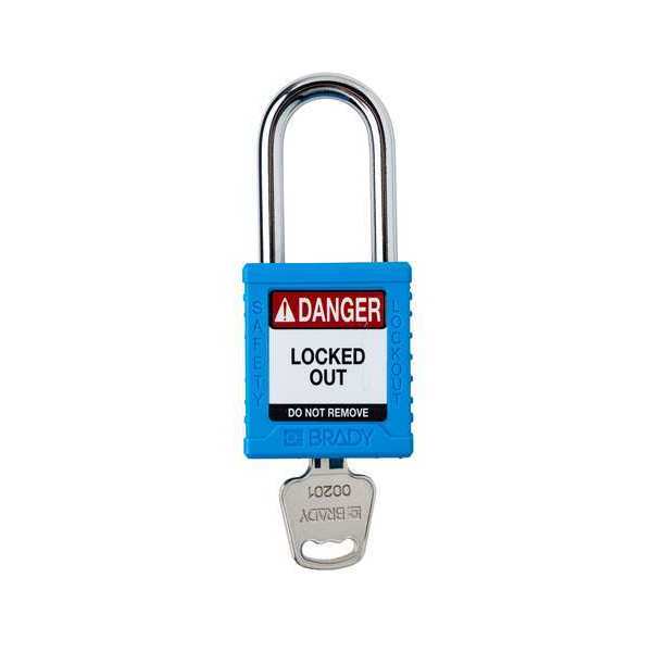 Brady Padlock, 6 Pins, Blue SDPL-BLU-38ST-KD