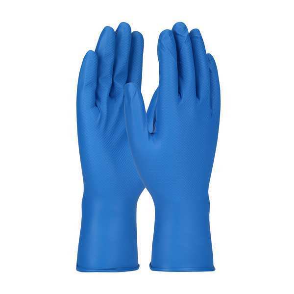 Pip Grippaz Food Plus, Nitrile Disposable Gloves, 8 mil Palm, Nitrile, Powder-Free, XL ( 10 ), 48 PK 67-308/XL