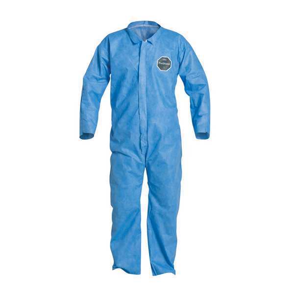 Proshield 10 Coverall, 25 PK, Blue, ProShield(R) 10, Zipper PB120SBU6X002500