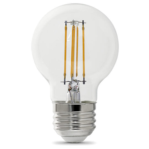Feit Electric 3.8 W, Compact LED Bulb, White, G16-1/2, 2700K Temp. Clear, Dimmable BPGM40927CA/FIL/2/RP