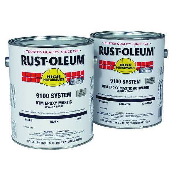 Rust-Oleum Epoxy Activator and Finish Kit, Dunes Tan, Semi-gloss, (2) 1 gal, 125 to 225 sq ft/gal, 9100 Series 9171402-1402
