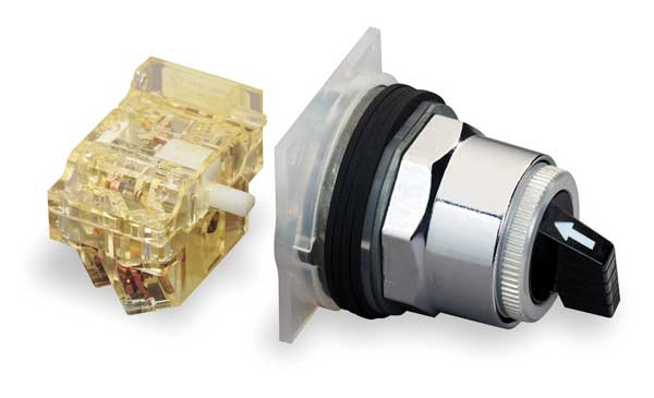 Schneider Electric Non-Illum Selectr Swtch, 30mm, 3 Pos, Lever 9001KS46B 9001KA1