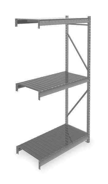 Tennsco Add-On Bulk Storage Rack, 24 in D, 48 in W, 3 Shelves 6940