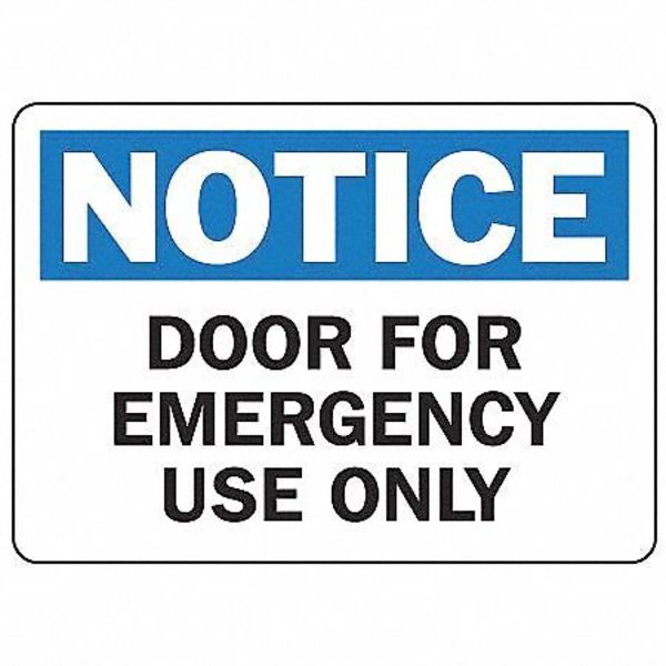 Accuform Notice Sign, 7"X10", Plastic, Height: 7", MEXT803VP MEXT803VP
