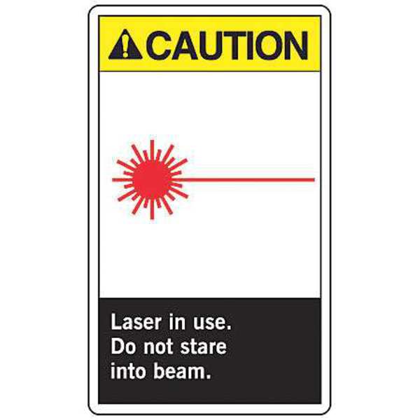 Accuform Caution Sign, 10 in H, 7 in W, Plastic, Rectangle, MRAD611VP MRAD611VP