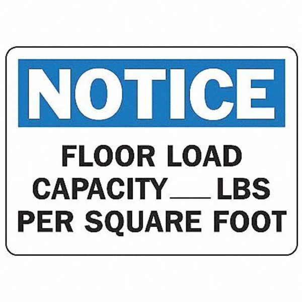 Accuform Notice Sign, 10X14", BL and BK/WHT, Operating Temp. Range: -90 Degrees to 168 Degrees F, MCAP804VP MCAP804VP