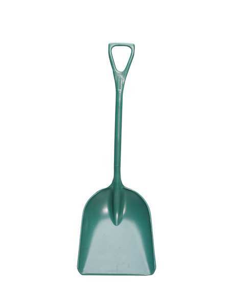 Remco Hygienic Square Point Shovel, Polypropylene Blade, 28 in L Green Polypropylene Handle 6982MD2