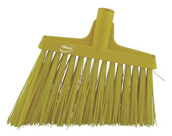 Vikan 11 51/64 in Sweep Face Broom Head, Stiff, Synthetic, Yellow 29146