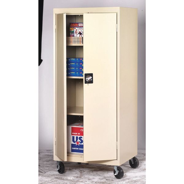 Sandusky Jumbo Mobile Steel Storage Cabinet, Dove Gray