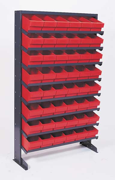 Quantum Storage Systems Steel Pick Rack, 36 in W x 60 in H x 12 in D, 8 Shelves, Gray QPRS601BL