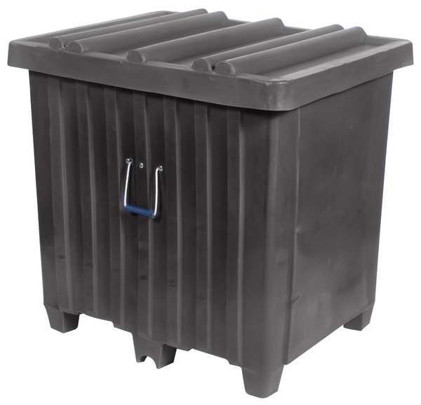 Myton Industries Black Bulk Container, Plastic, 23 cu ft Volume Capacity MTH-3BLACK