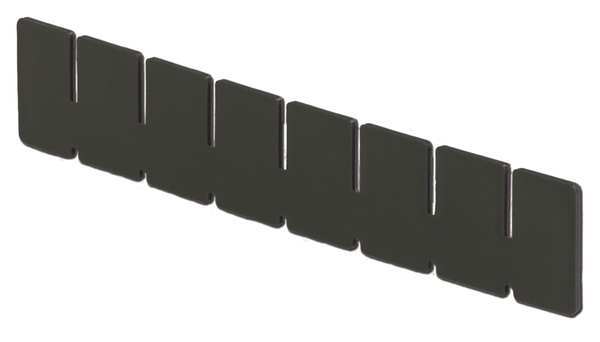 Lewisbins Plastic Divider, Black, 9 5/8 in L, Not Applicable W, 2 in H DV1025 XL