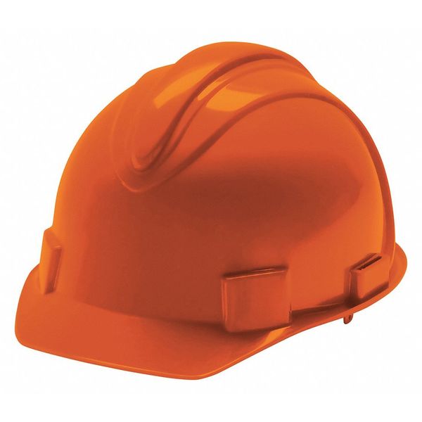 Jackson Safety Front Brim Hard Hat, Type 1, Class E, Ratchet (4-Point), Orange 20398