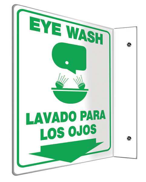 Accuform Spanish-Bilingual L-Shape Sign, 12"X9", SBPSP751 SBPSP751