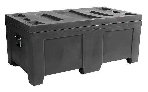 Myton Industries Black Bulk Container, Plastic, 16.5 cu ft Volume Capacity S0-5524-2BLACK