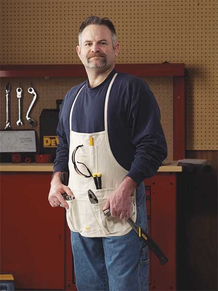 Clc Work Gear Tool Apron, Tool Apron, White, Canvas, 12 Pockets C10