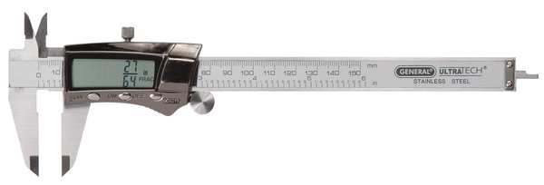 General Tools Fractional Digital Caliper, 0 to 8 In 1478