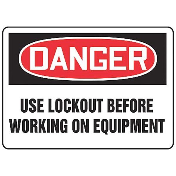Accuform Danger Sign, 10 in H, 14 in W, Aluminum, Rectangle, English, MLKT016VA MLKT016VA