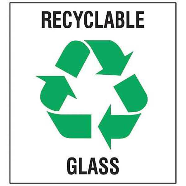 Brady Recycling Label, 10 In. H, 10 In. W, PK5 20638LFLS