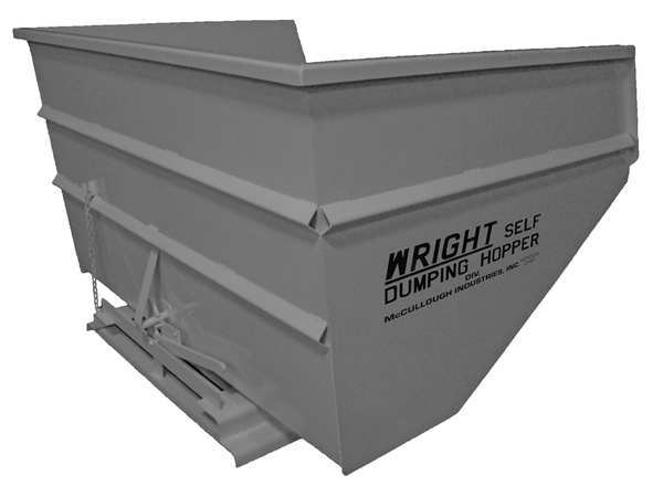 Zoro Select Self Dumping Hopper, 6000 lb., Gray 40099 GRAY