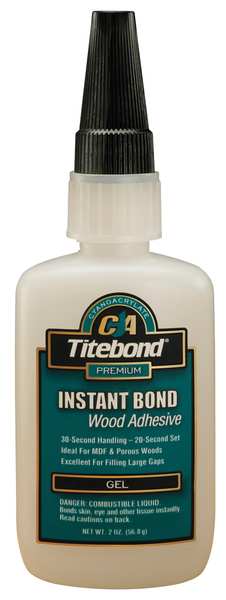 Titebond TITEBOND Instant Adhesive, Gel, 2 oz, Clear 6231