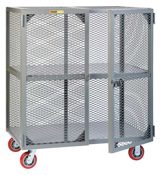 Little Giant Mobile Security Cart 2,000 lb Capacity, 27 in W x 61 in L x 1 Shelves SC24606PPY