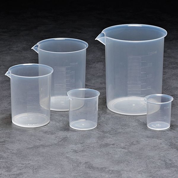 Zoro Select Beaker Set, Plastic, 5 Beakers BPSET5
