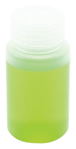 Lab Safety Supply Bottle, Wide Mouth, PP, 125mL, PK12 8TLK0