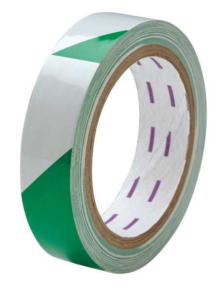 Zoro Select Hazard Marking Tape, Roll, 1In W, 54 ft. L 8TME4
