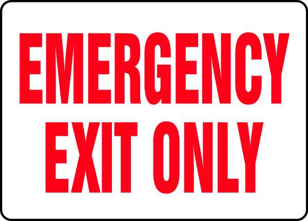 Accuform Exit Sign, Emergency Exit Only, 10"X14 MEXT918VA