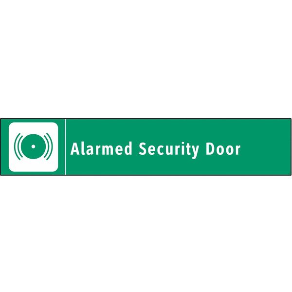 Electromark Security Sign, 1 3/4 in Height, 9 in Width, Vinyl, English S329A