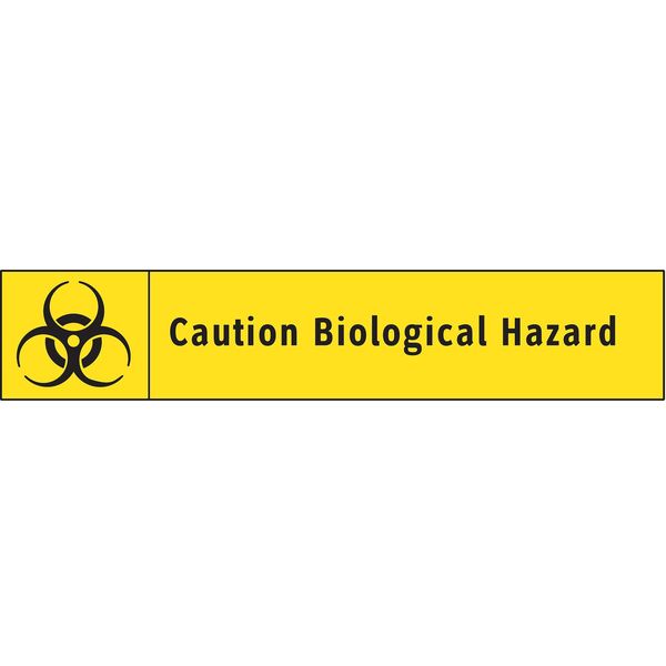 Electromark Biohazard Sign, 1 3/4 in Height, 9 in Width, Vinyl S339A
