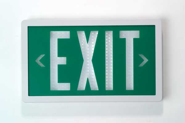 Isolite Self-Luminous Exit Sign, 20 yr., 1 Face, SLX60-S-G-20-WH-U SLX60-S-G-20-WH-U